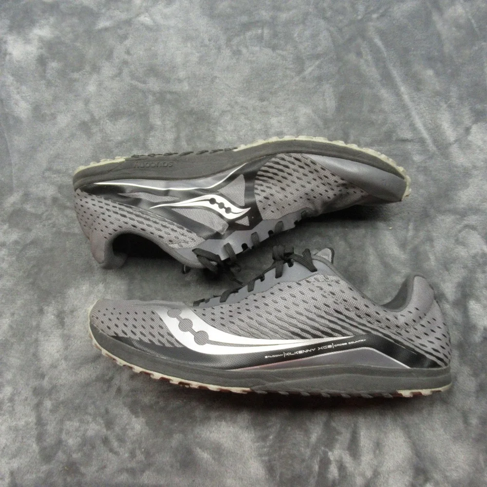 Saucony Running Shoes Men 11 Gray Kilkenny XC8 Cross Country Lightweight Lace-Up